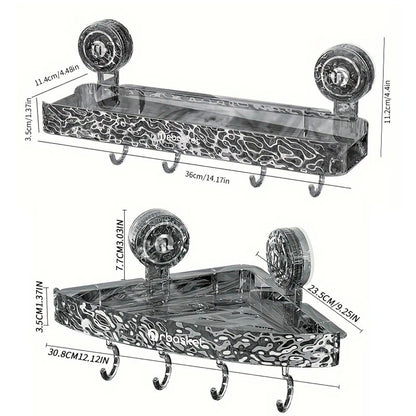 FixÉtage™|Étagère à ventouse de douche